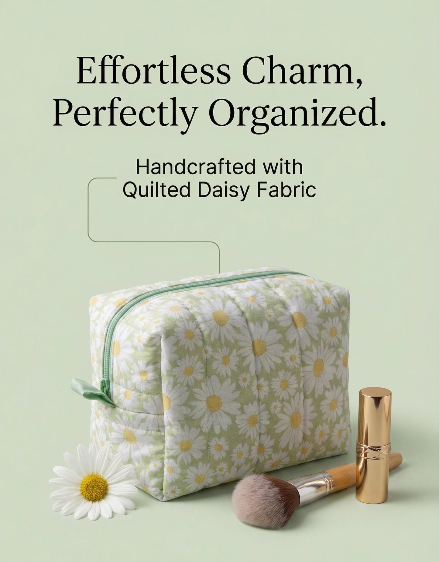 Daisy Medium Makeup Bag
