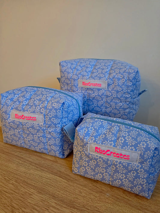 Blue Meadow Small Makeup Bag