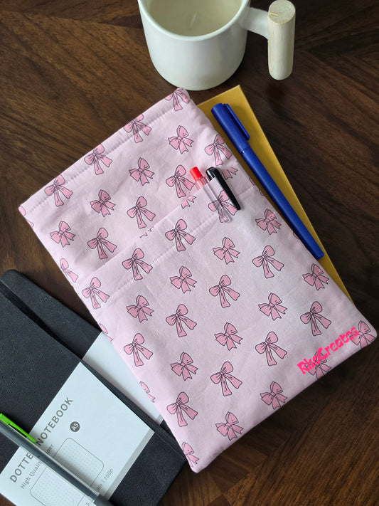 Pink Bow Medium Book Sleeve