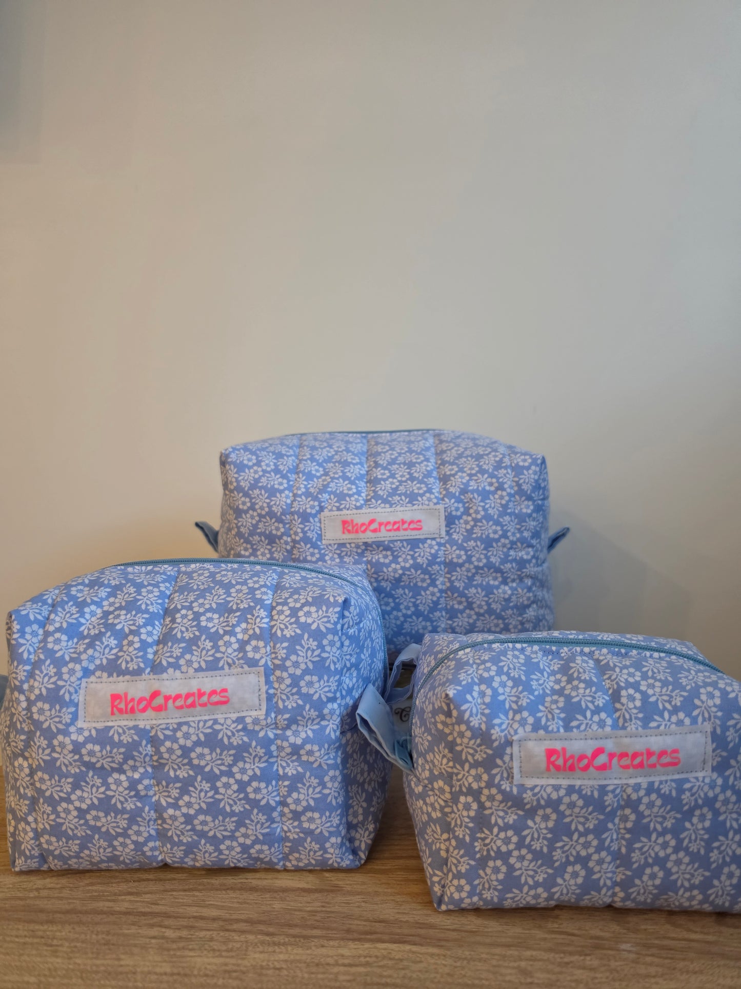 Blue Meadow Large Makeup Bag