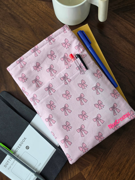 Pink Bow Large Book Sleeves