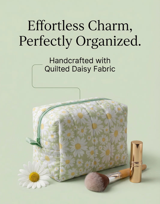 Daisy Large Makeup Bag